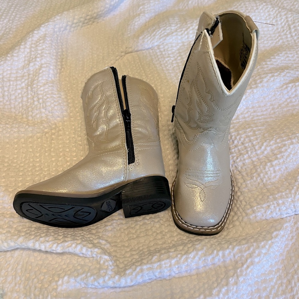 Gold toddler cowgirl boots
